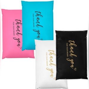 Poly Mailers - qty 20 - 6” x 9” - “Thank You” & Hearts Variety Pack 5 Pcs of ea.